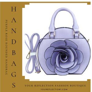The Purple Rounded Rose Handbag